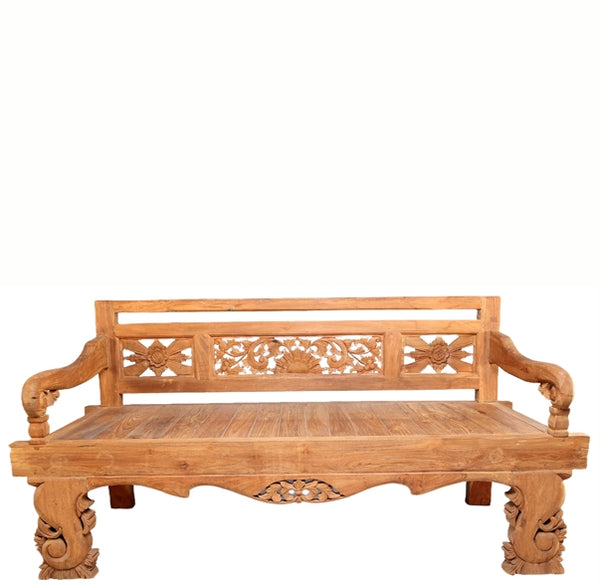 Bali Teak Daybed with Hand Carved Rails 25 – Dyag East