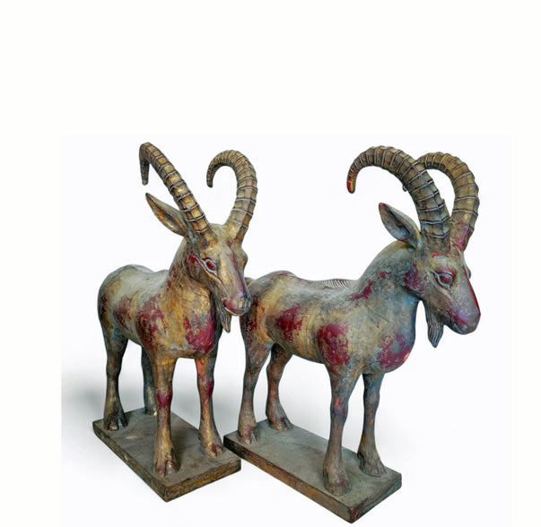 A Pair of Handcrafted Mountain Goats