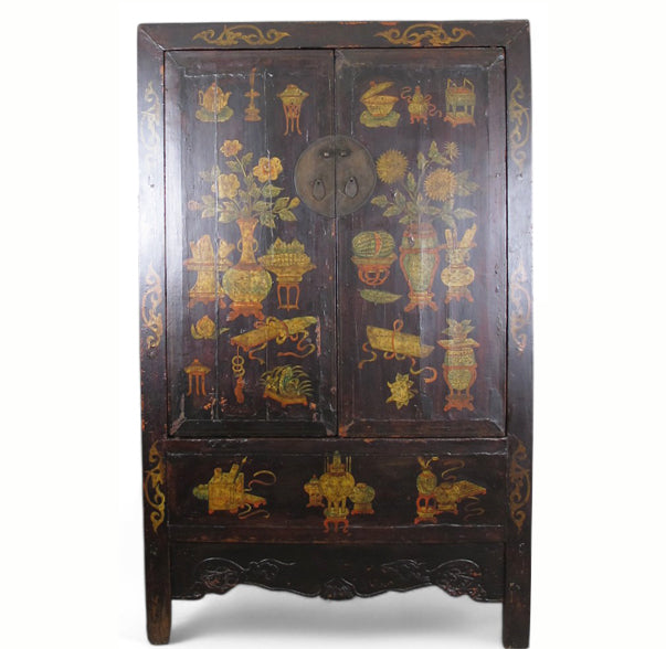 Hand Painted Antique Chinese Cabinet 1