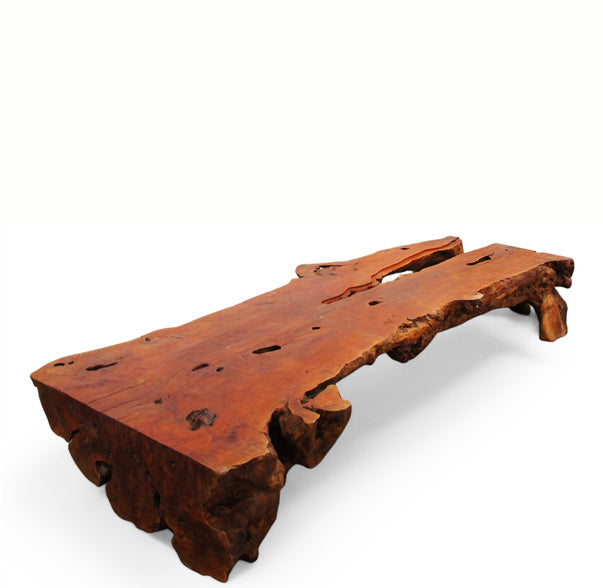 86 Inch Long Large One Slab Lychee Burl Coffee Table