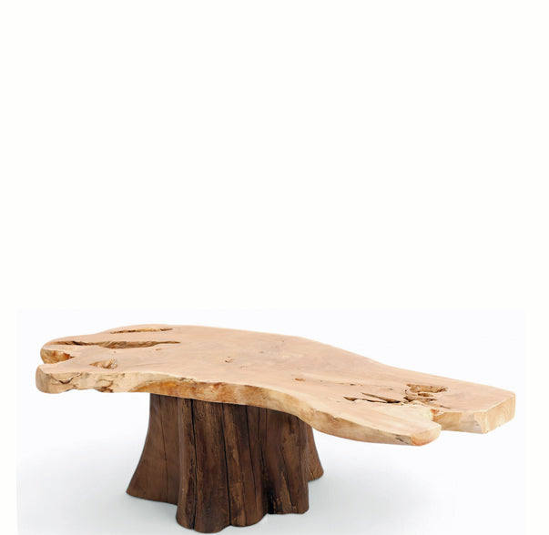 Rustic Teak Living Edge Coffee Table