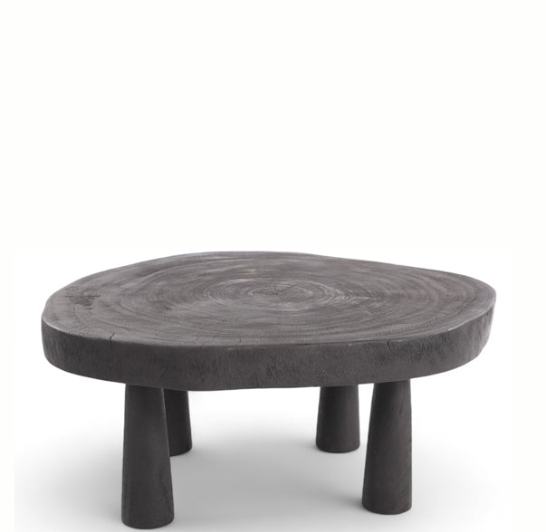 Round Black Living Edge Coffee Table