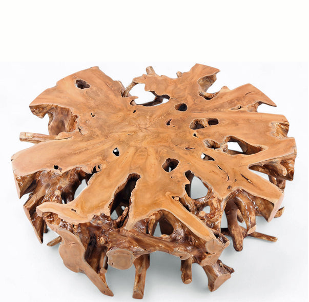 Natural Teak Root Color Round Coffee Table