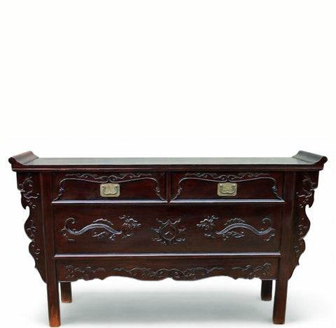 Early 21th Century Hand Carved Beijing Sideboard