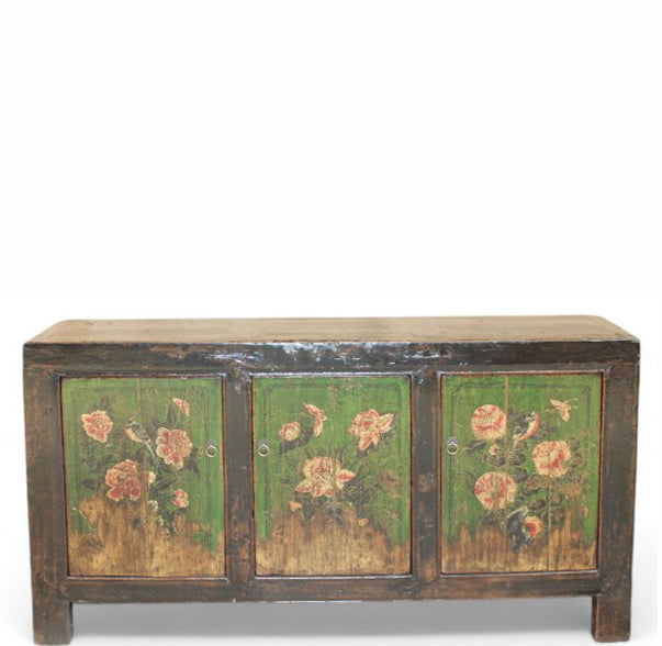 Vintage Hand Painted Buffet Sideboard