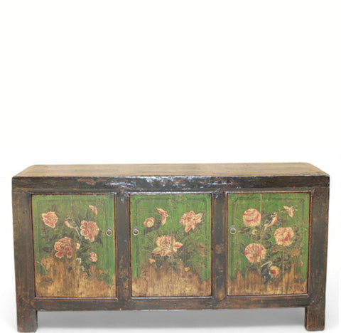 Vintage Hand Painted Buffet Sideboard