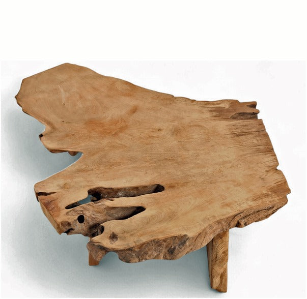 One Slab Free Form Rustic Reclaimed Coffee Table